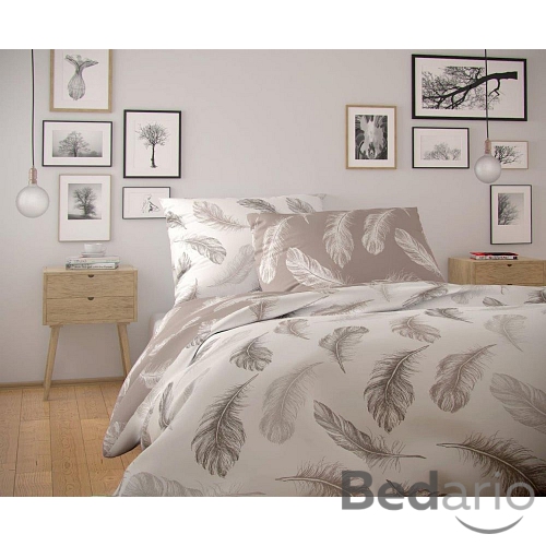 Prodloužené bavlněné povlečení NORDIC COLLECTION 140x220+70x90 SHELBY