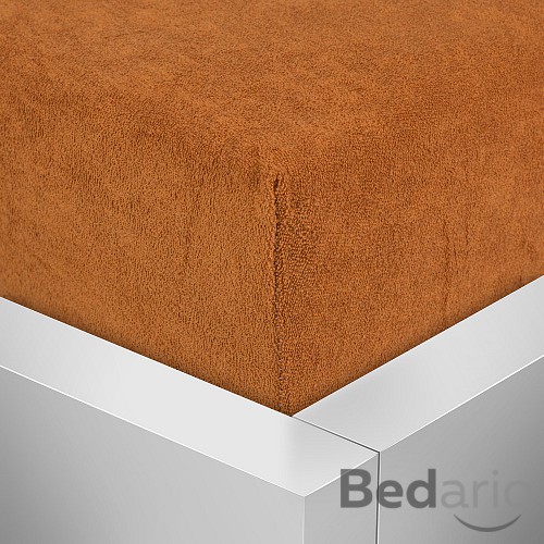 Froté prostěradlo 180x200 Premium - Rezavá hnědá