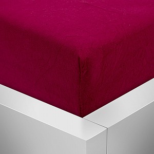 Jersey prostěradlo 90x200 Premium - Vínová