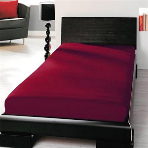 Jersey prostěradlo 90x200 Premium - Vínová