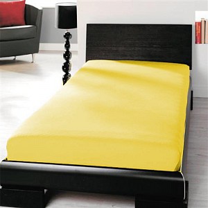 Jersey prostěradlo 90x200 Premium - Žlutá