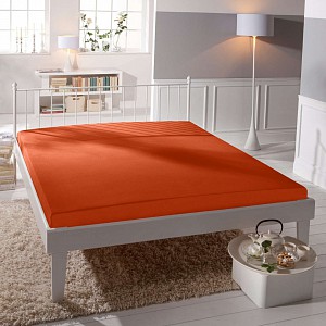 Jersey prostěradlo 180x200 Premium - Oranžová