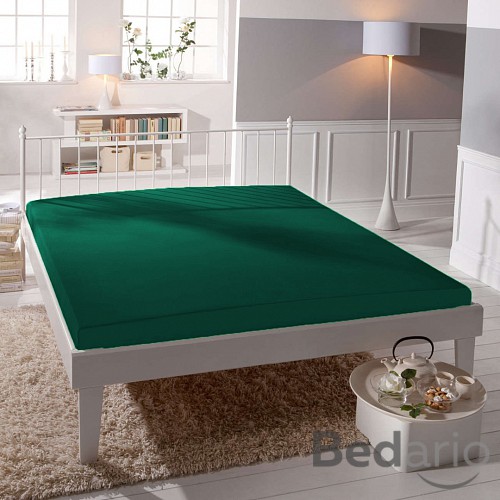 Jersey prostěradlo 180x200 Premium - Tmavě zelená