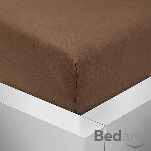 Jersey prostěradlo 180x200 Premium - Tmavě Hnědá