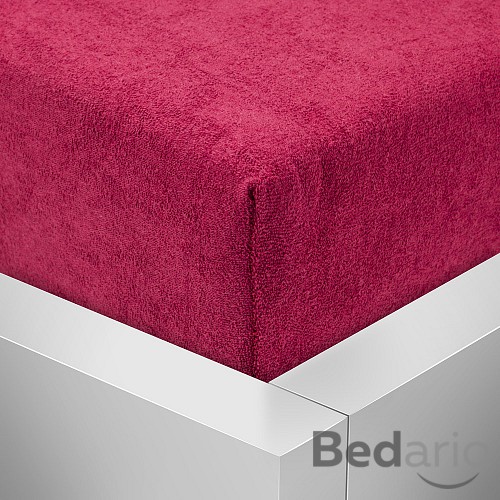 Froté prostěradlo 90x200 Premium - Vínová