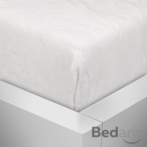 Mikroplyšové prostěradlo 90x200 Elegance - Bílá