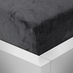 Mikroplyšové prostěradlo 90x200 Elegance - Černá