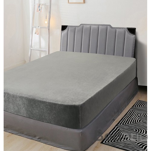 Mikroplyšové prostěradlo 90x200 Elegance - Šedá