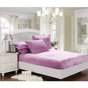 Mikroplyšové prostěradlo 180x200 Elegance - Lila