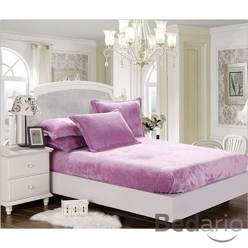 Mikroplyšové prostěradlo 180x200 Elegance - Lila