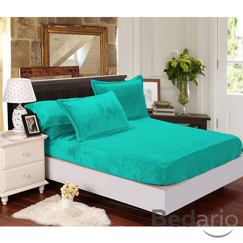 Mikroplyšové prostěradlo 180x200 Elegance - Smaragd