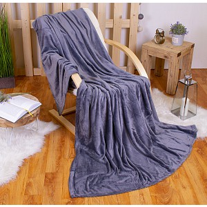 Mikroflanelová deka Premium 230x200 Tmavě šedá