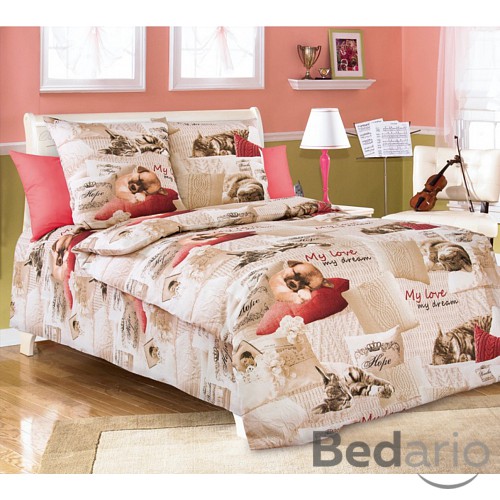 Bavlněné povlečení MAZLÍČEK 140x200+70x90