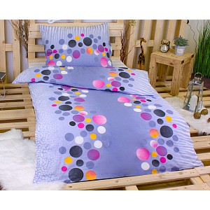 Bavlněné povlečení puntíky barevné 140x220+70x90