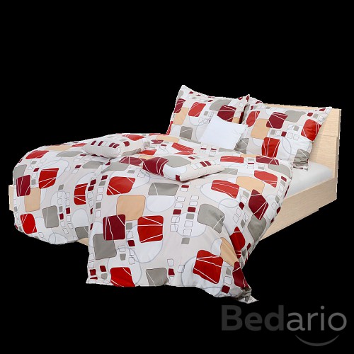 Krepové povlečení karty barevné 140x220+70x90