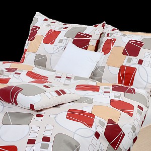 Krepové povlečení karty barevné 140x220+70x90