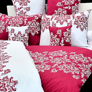 Bavlněné povlečení venzel vínový 140x200+70x90