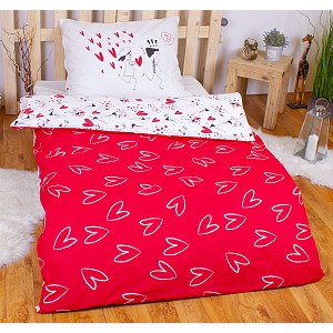 Bavlněné povlečení 140x200+70x90 Love