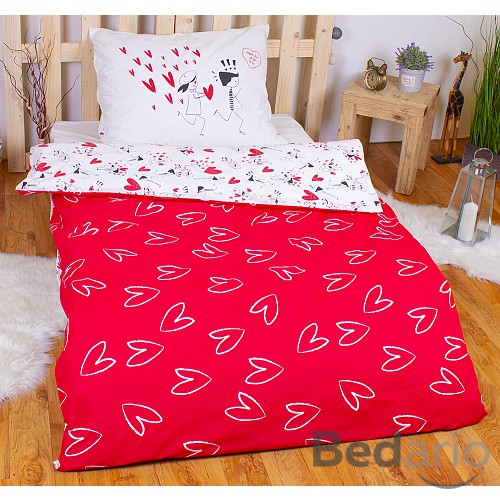 Bavlněné povlečení 140x200+70x90 Love
