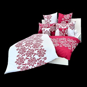 Krepové povlečení venzel vínový 140x200+70x90