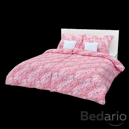 Bavlněné povlečení jabloň růžová 140x200+70x90