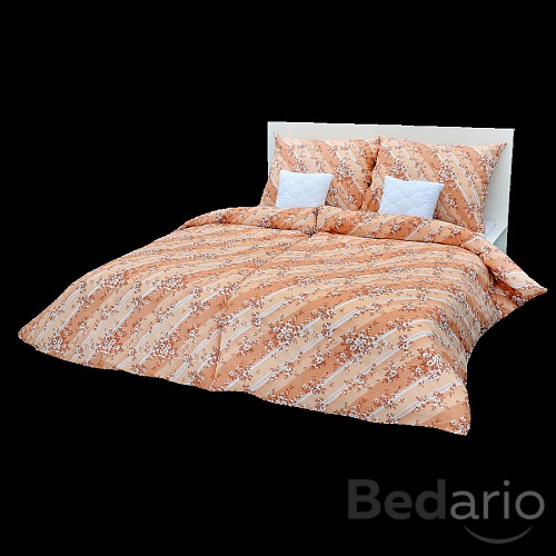 Bavlněné povlečení jabloň béžová 140x200+70x90