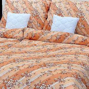 Bavlněné povlečení jabloň béžová 140x200+70x90