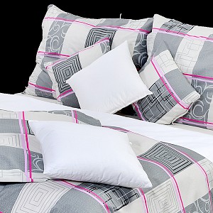 Krepové povlečení obdélník šedý 140x220 70x90