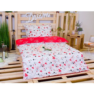 Bavlněné povlečení Love 140x220+70x90