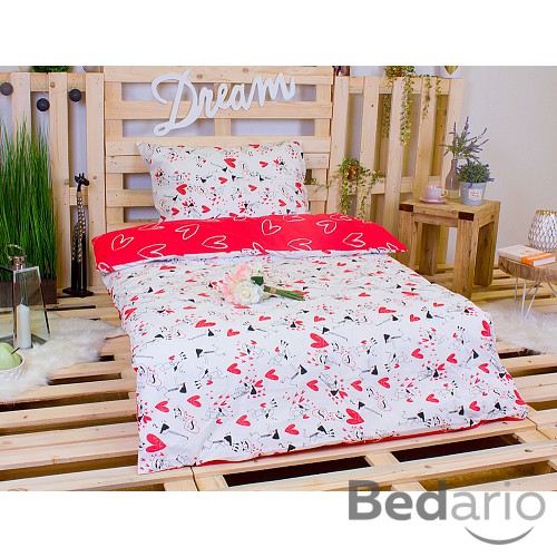 Bavlněné povlečení Love 140x220+70x90