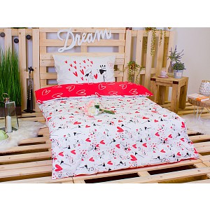 Bavlněné povlečení Love 140x220+70x90