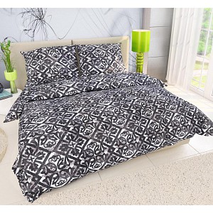 Prodloužené bavlněné povlečení PORTO šedé 140x220+70x90