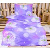 Krepové povlečení pampeliška fialová 140x200+70x90