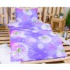 Krepové povlečení pampeliška fialová 140x200+70x90