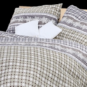 Krepové povlečení zámecký vzor 140x200+70x90