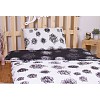 Krepové povlečení orbit černo-bílý 140x200+70x90