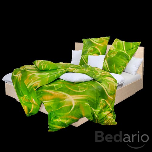 Bavlněné povlečení duha zelená 140x200 70x90