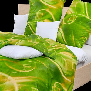 Bavlněné povlečení duha zelená 140x200 70x90