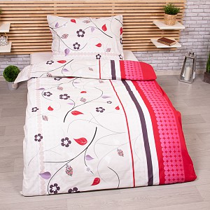 Bavlněné povlečení Estela vínová 140x200+70x90