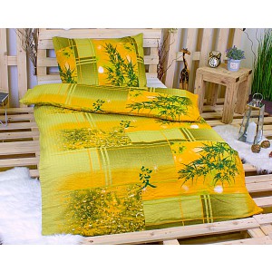 Bavlněné povlečení keřík zelený 140x200+70x90