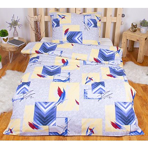 Bavlněné povlečení malba modrá 140x200+70x90