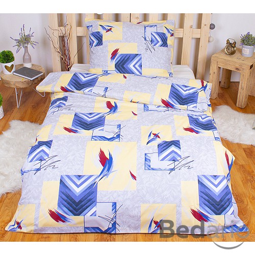 Bavlněné povlečení malba modrá 140x200+70x90