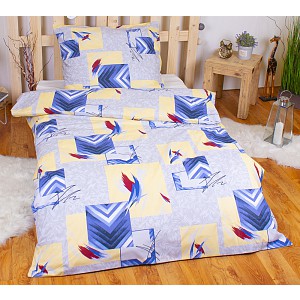 Bavlněné povlečení malba modrá 140x200+70x90