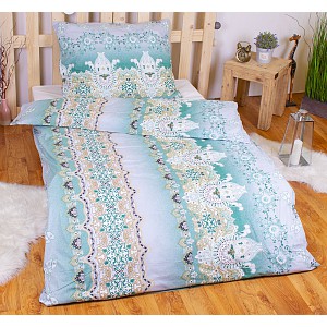 Bavlněné povlečení Persie zelená 140x200+70x90