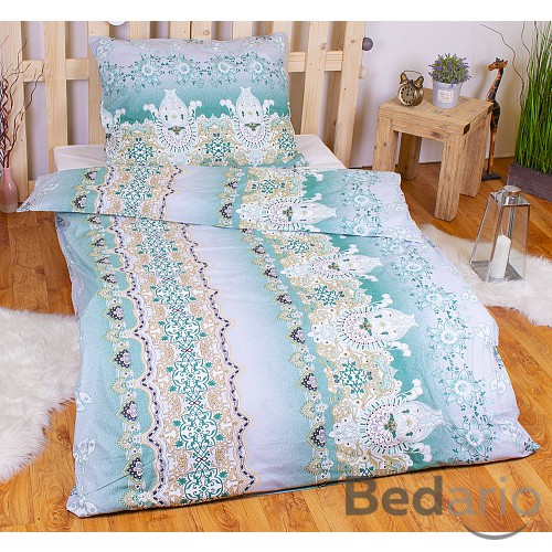 Bavlněné povlečení Persie zelená 140x200+70x90