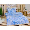 Bavlněné povlečení kruhy modré 140x200+70x90