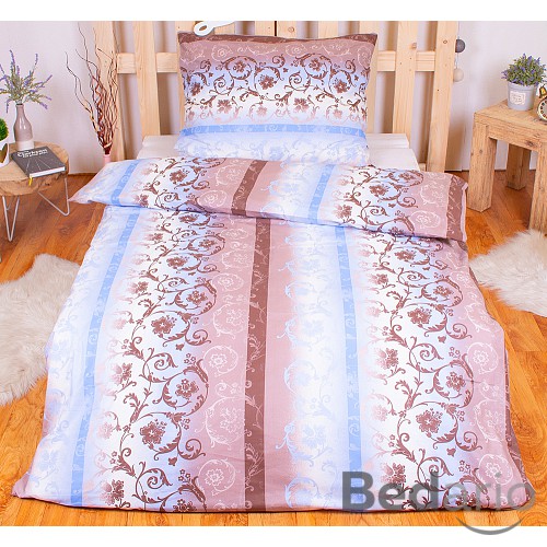 Bavlněné povlečení ornament modrý 140x200+70x90