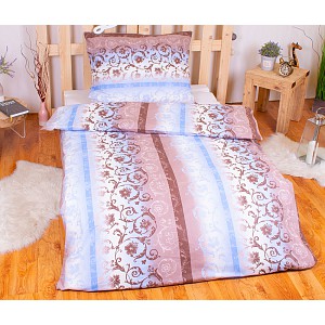 Bavlněné povlečení ornament modrý 140x200+70x90