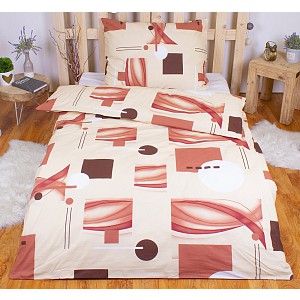 Bavlněné povlečení scarlet béžová 140x200 70x90