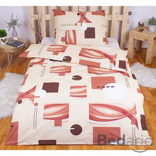 Bavlněné povlečení scarlet béžová 140x200 70x90